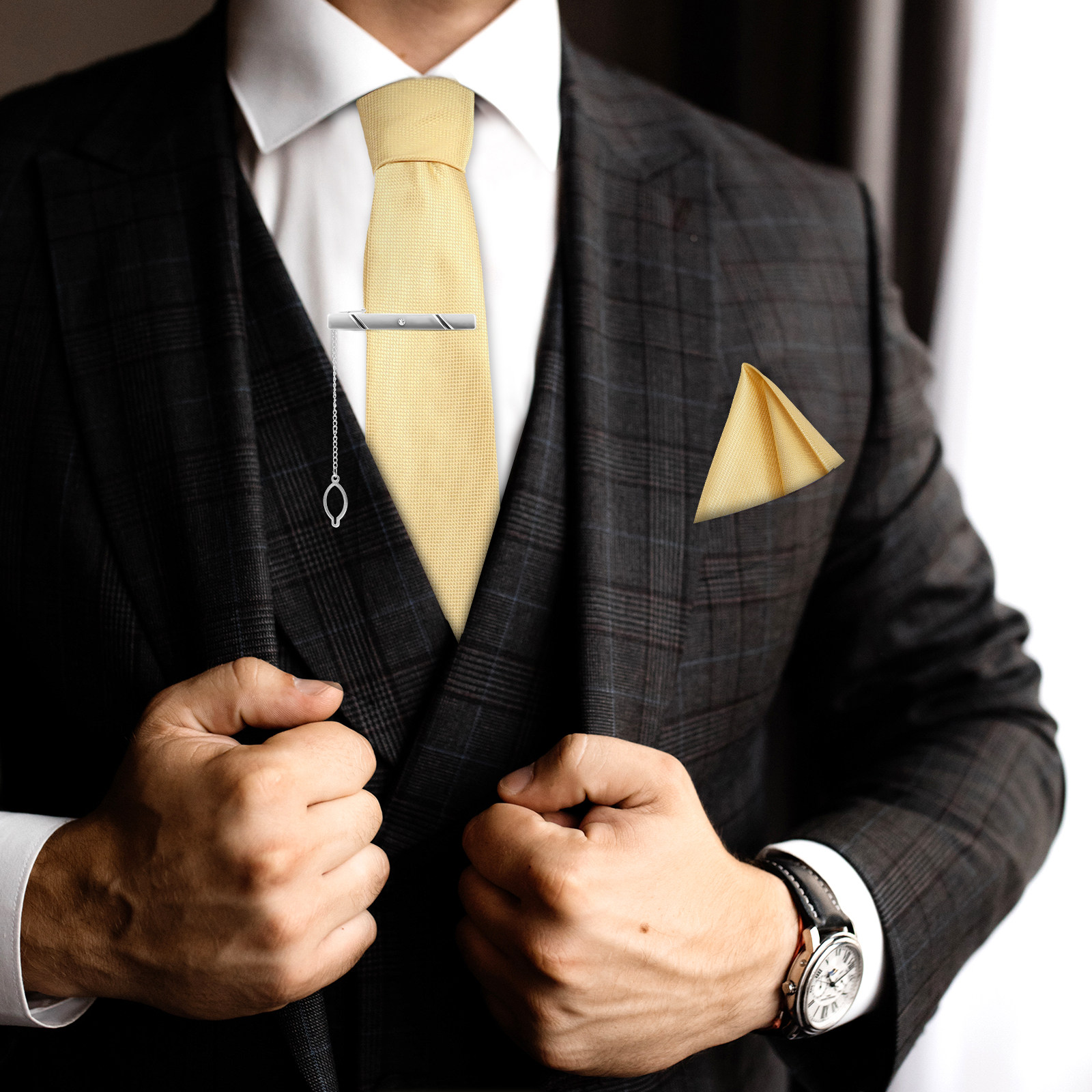 Ensemble de 5 pièces : Cravate - Pocket Square Set avis et prix