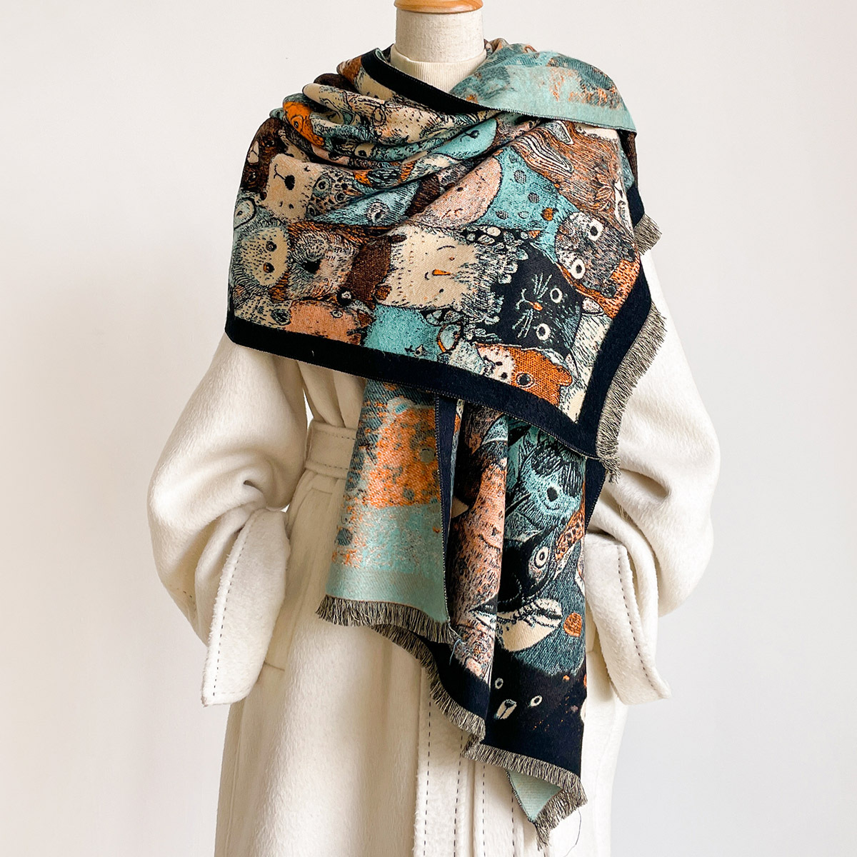 Écharpe en imitation cachemire - Woven Scarf Blanket avis et prix