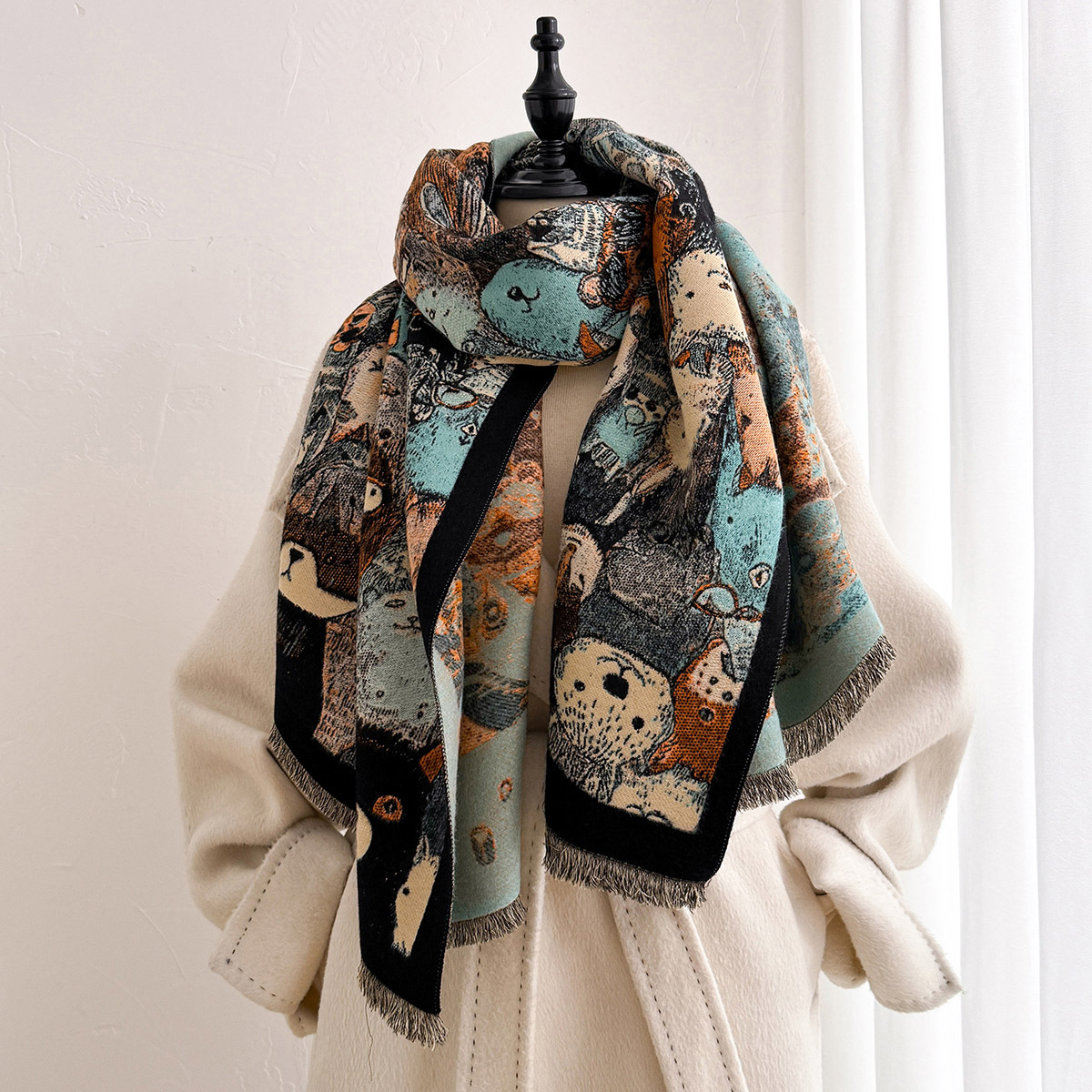 Écharpe en imitation cachemire - Woven Scarf Blanket avis et prix