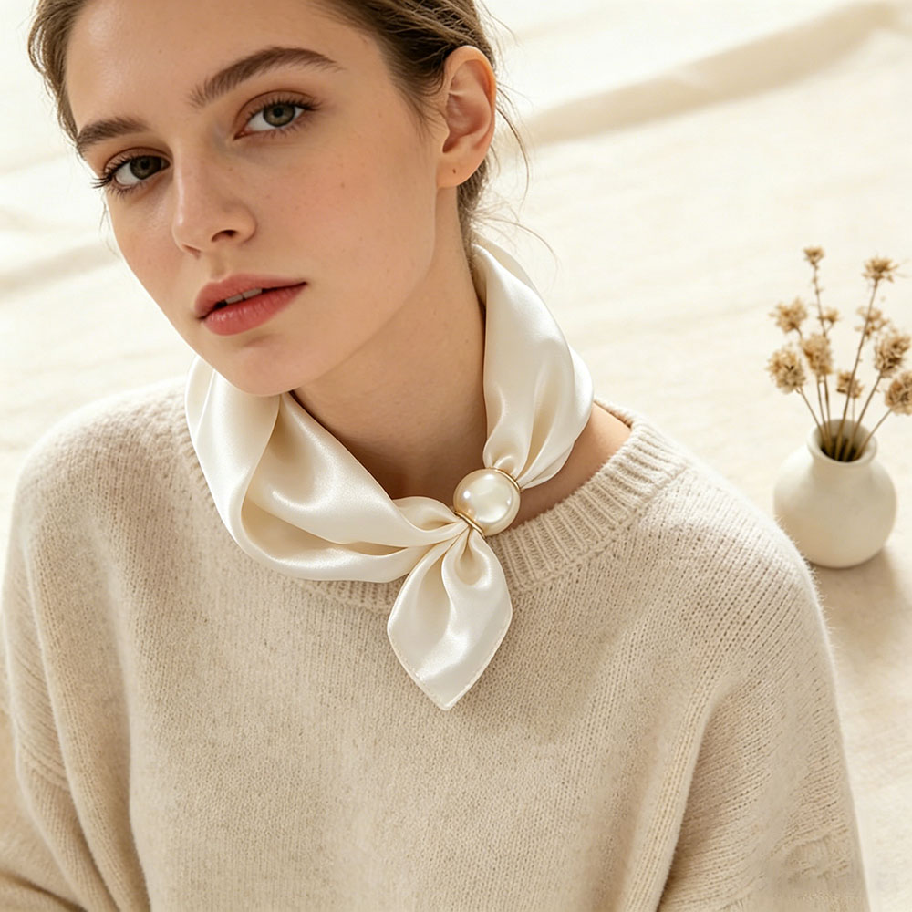 Chaîne de foulard en soie, pen - Ascot Neck Scarf avis et prix