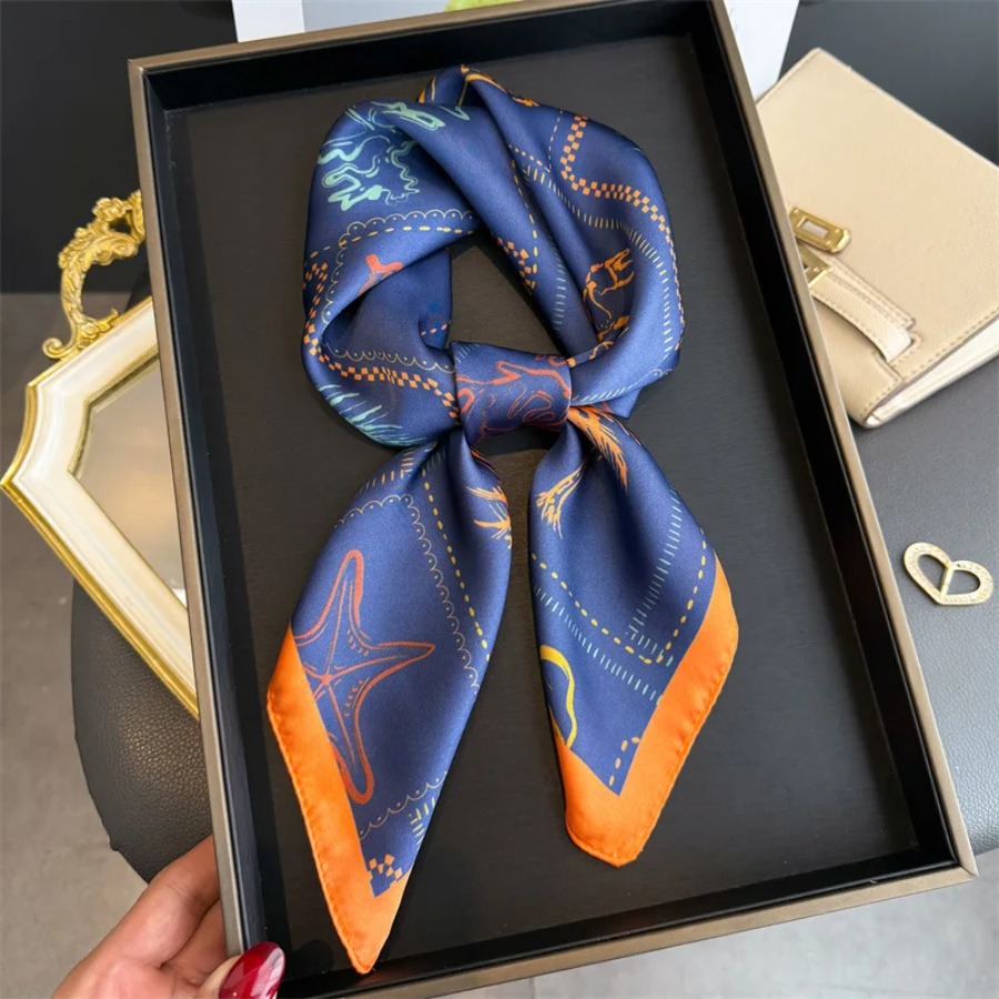 Foulard carré en soie imprimé  - Bandana Cotton avis et prix